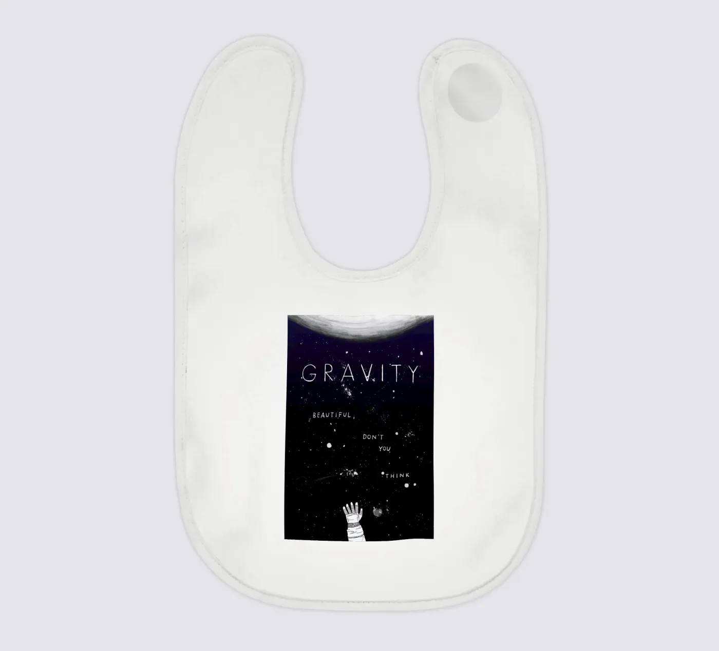 Gravity baby bib by Mary and the Locks