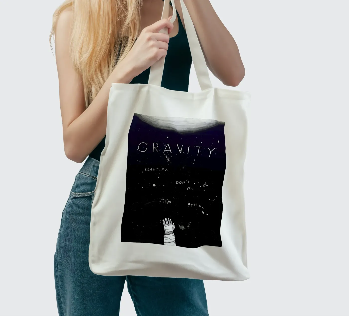 Gravity tote bag by Mary and the Locks