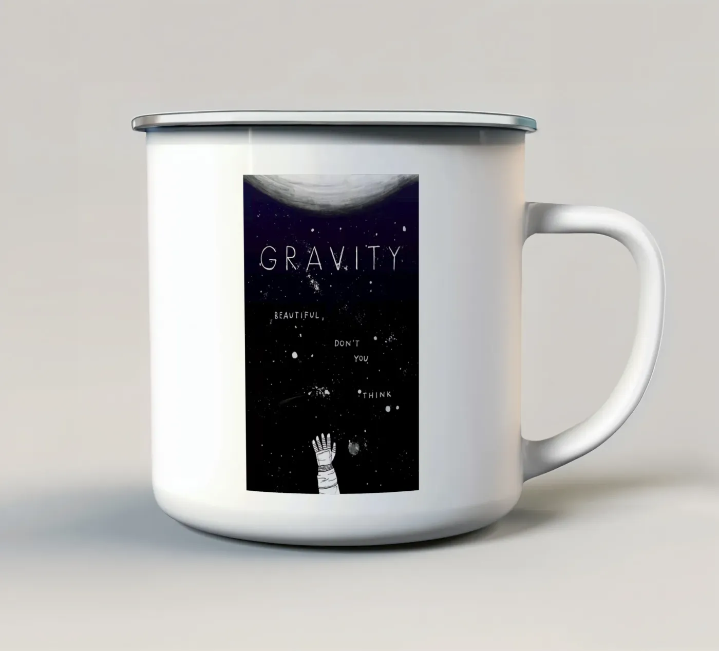Gravity enamel mug by Mary and the Locks