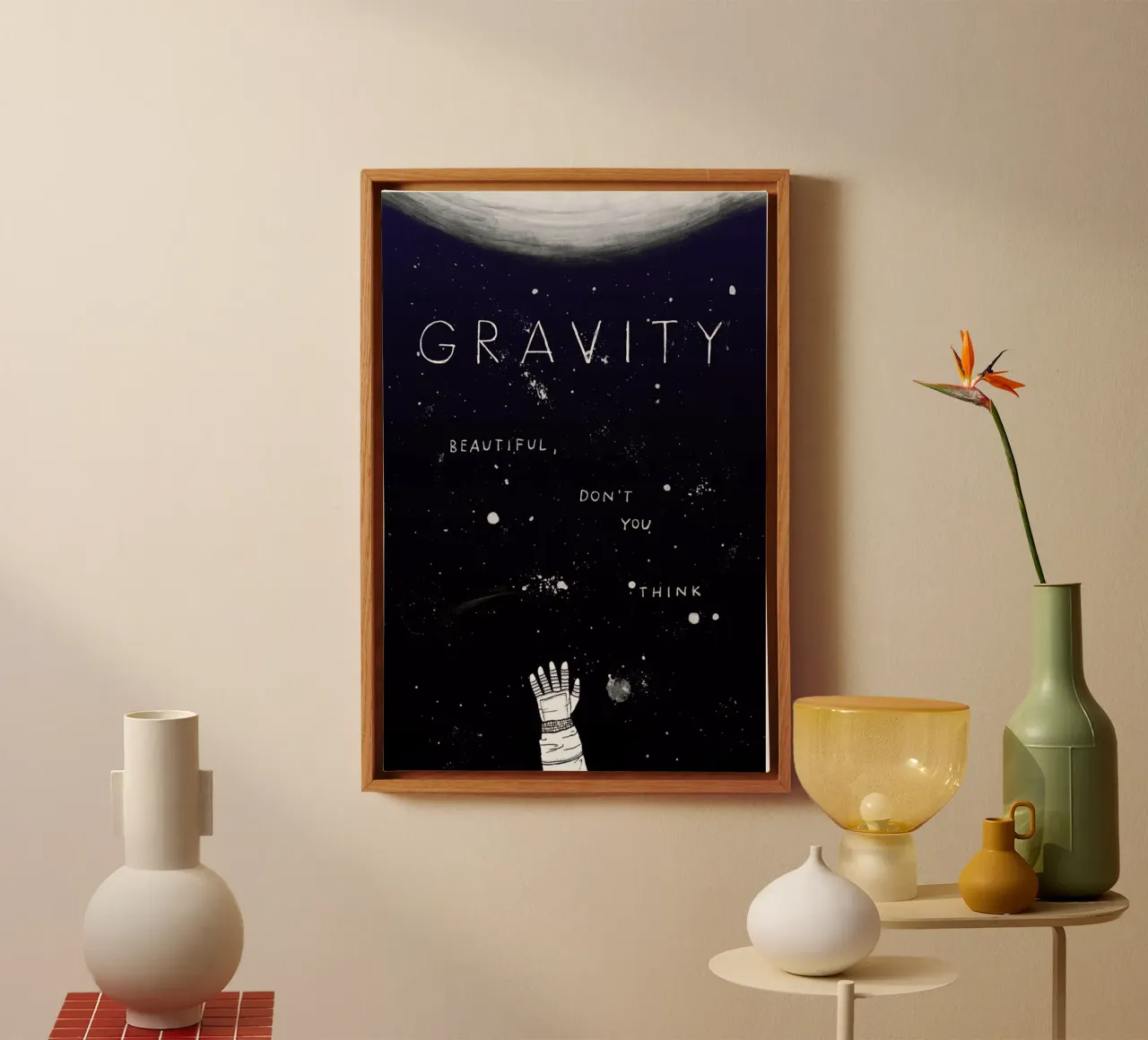 Gravity tela con Cornice a cassetta da Mary and the Locks