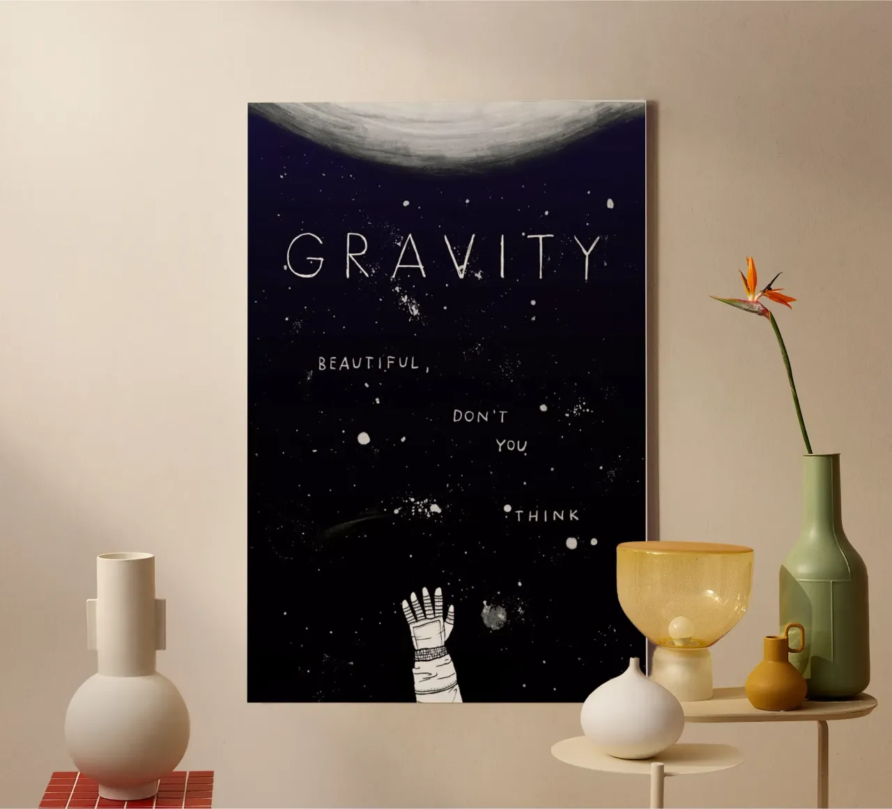Gravity tela con Cornice a cassetta da Mary and the Locks
