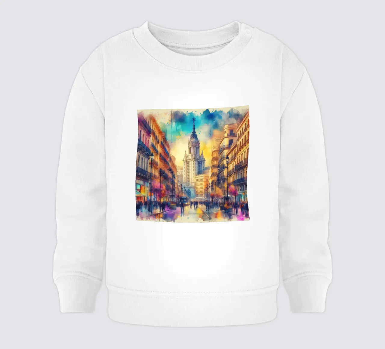 Madrid ad acquerello felpa neonato da 🎁 ARTVI-SHOP