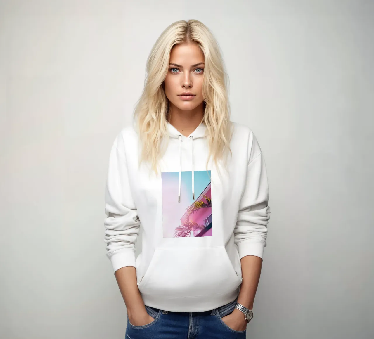 38 felpa con cappuccio da Pink California | Affiches & Posters