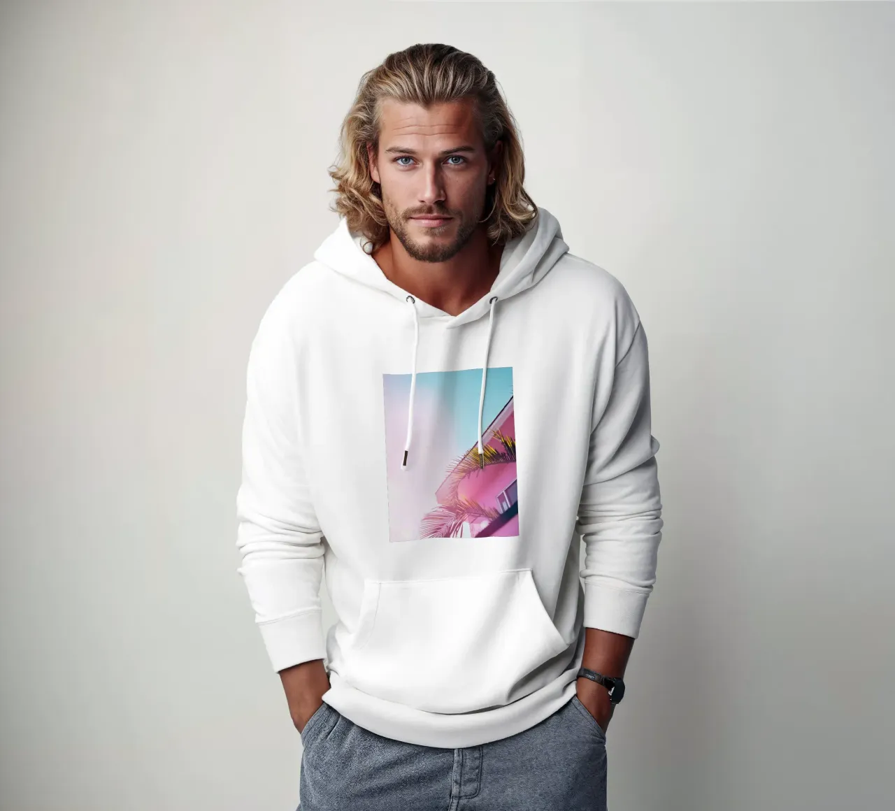 38 felpa con cappuccio da Pink California | Affiches & Posters
