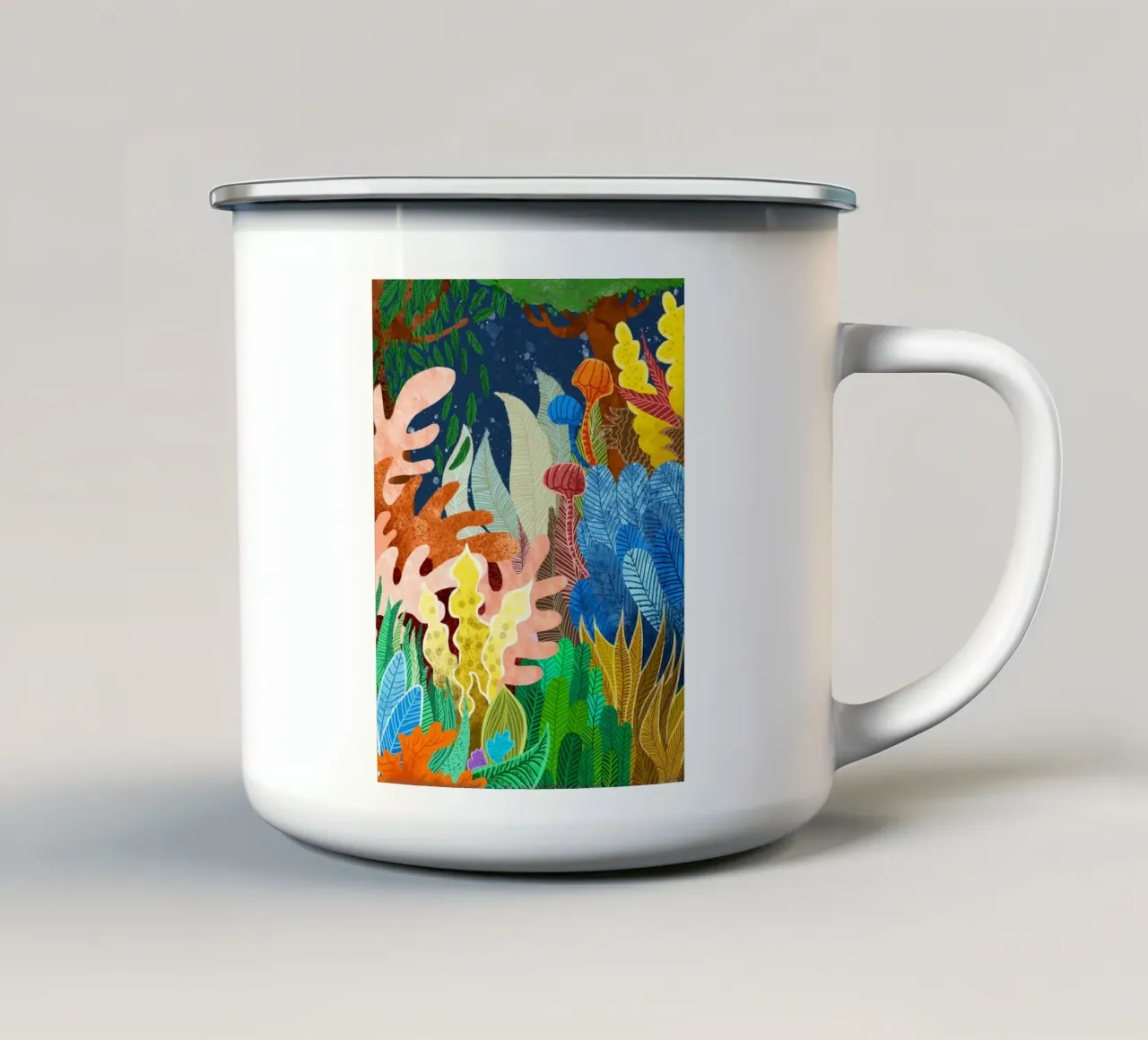 Foresta notturna tazza in smalto da 83oranges.com