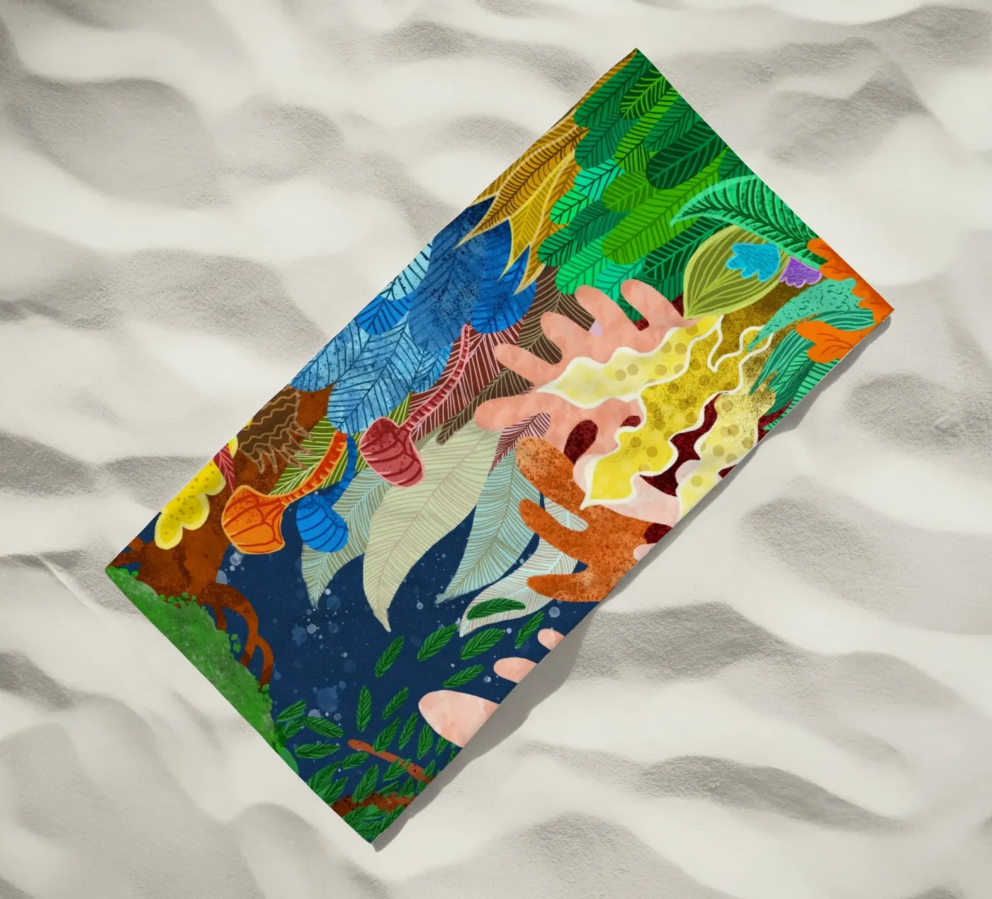 Foresta notturna telo mare da 83oranges.com