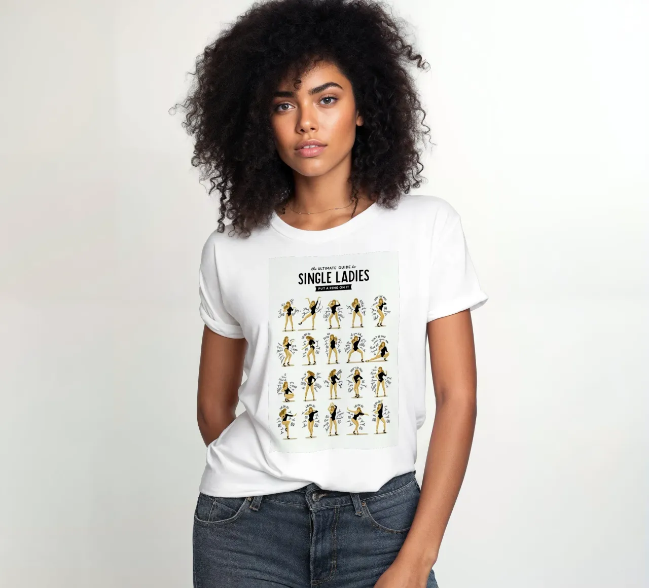 Single Ladies - Draw Me A Song Project t-shirt da donna da Nour Tohme