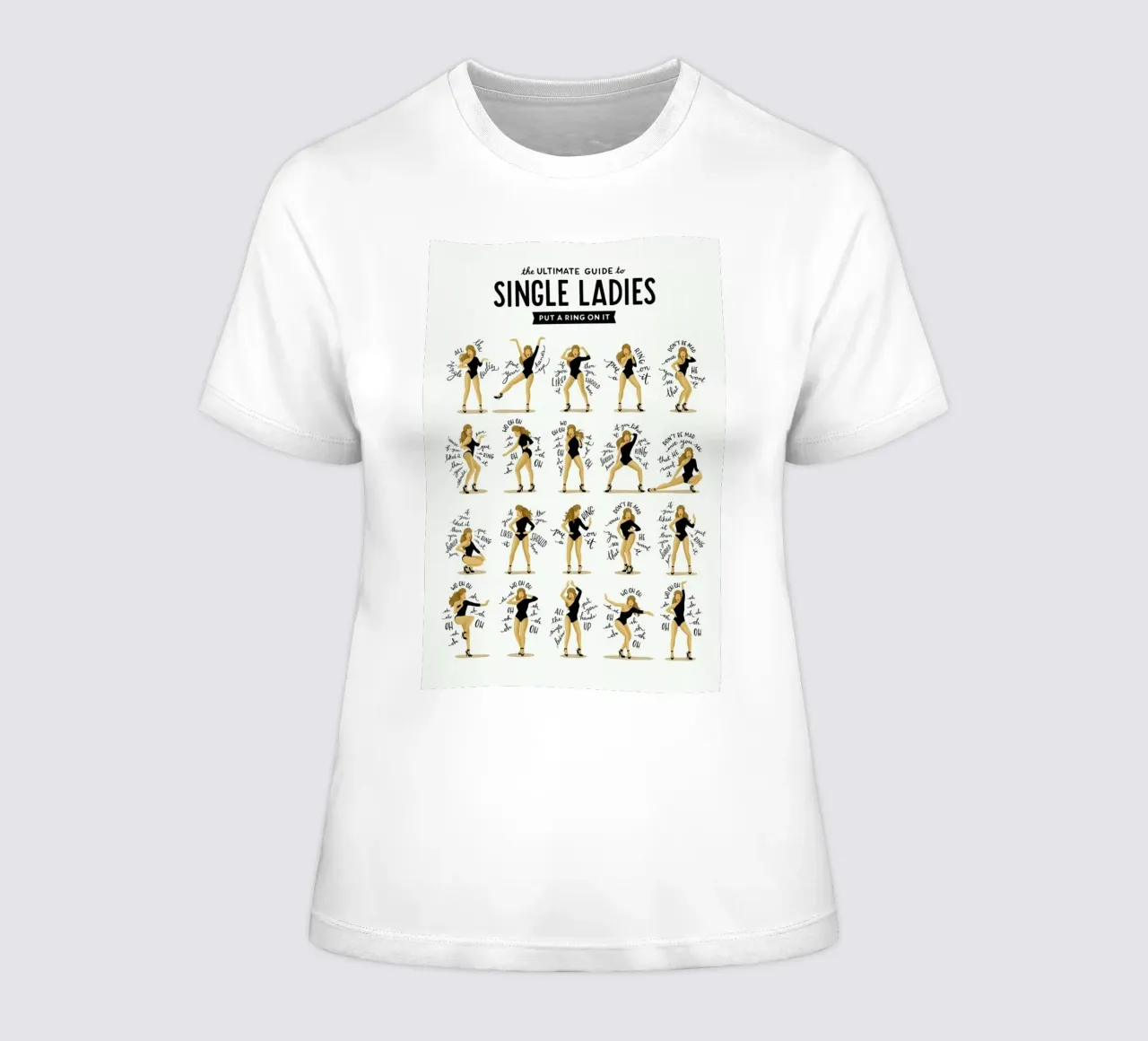 Single Ladies - Draw Me A Song Project t-shirt da donna da Nour Tohme