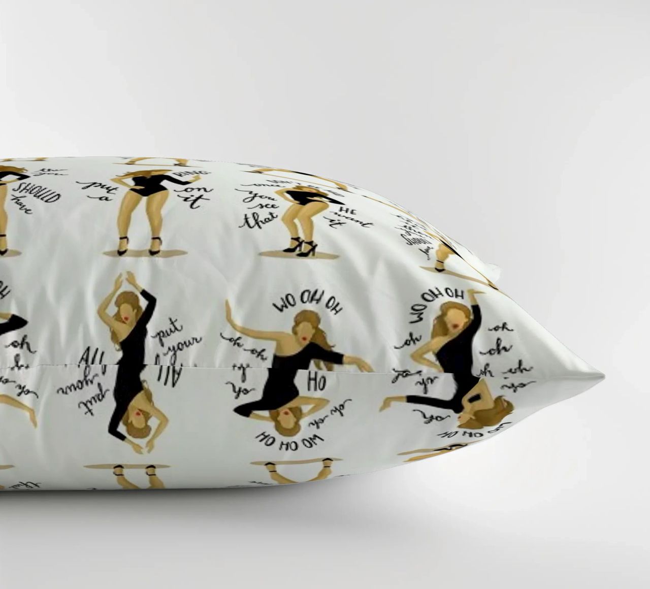 Single Ladies - Draw Me A Song Project decorative cushion by Nour Tohme