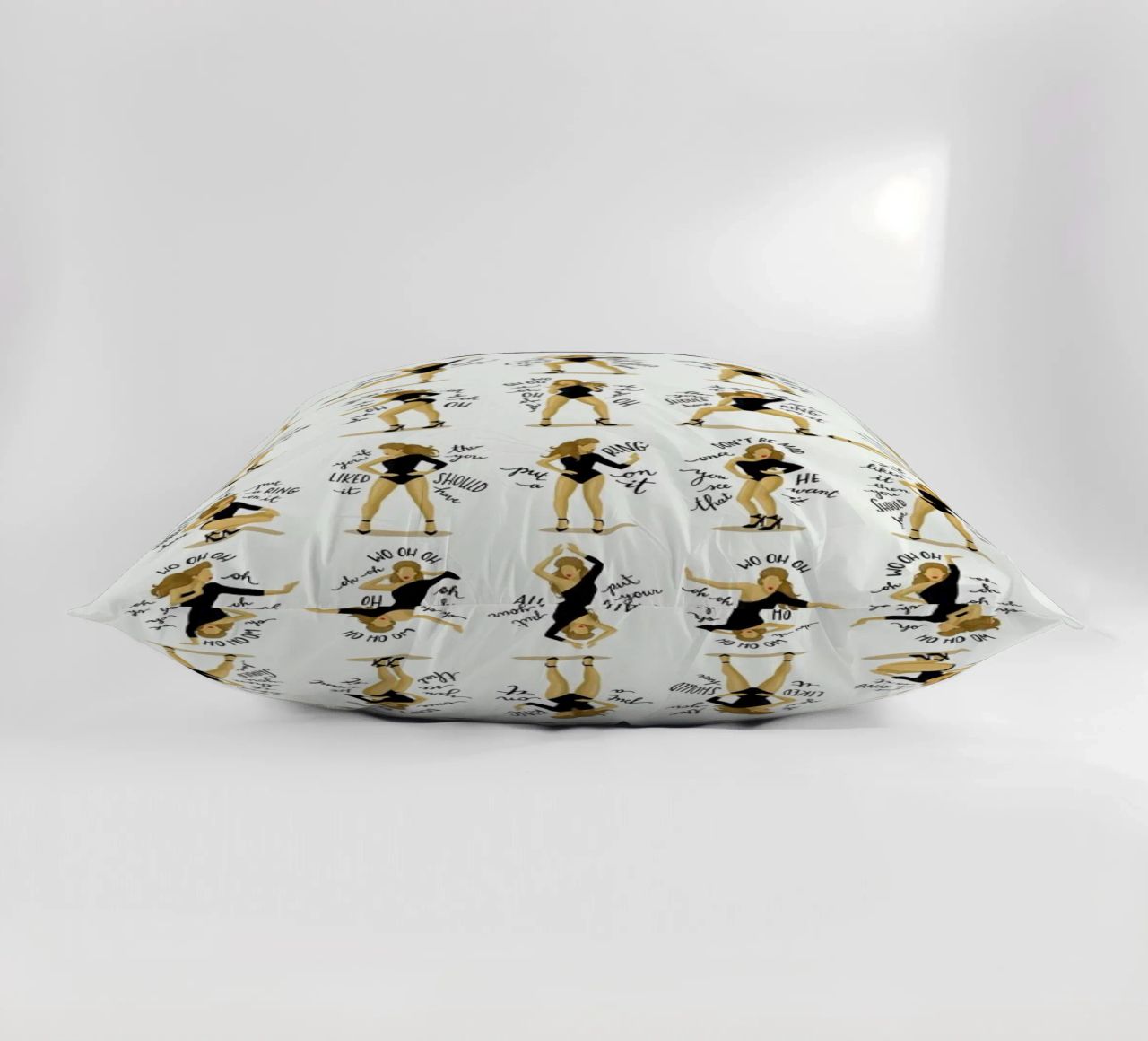 Single Ladies - Draw Me A Song Project decorative cushion by Nour Tohme