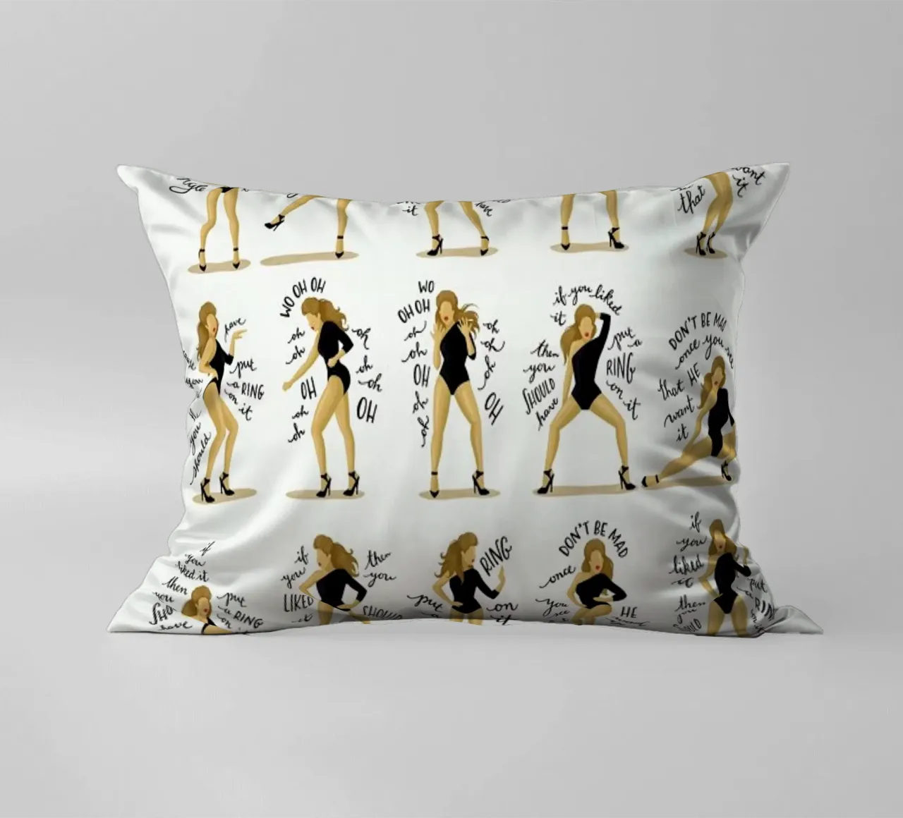 Single Ladies - Draw Me A Song Project cuscino da Nour Tohme