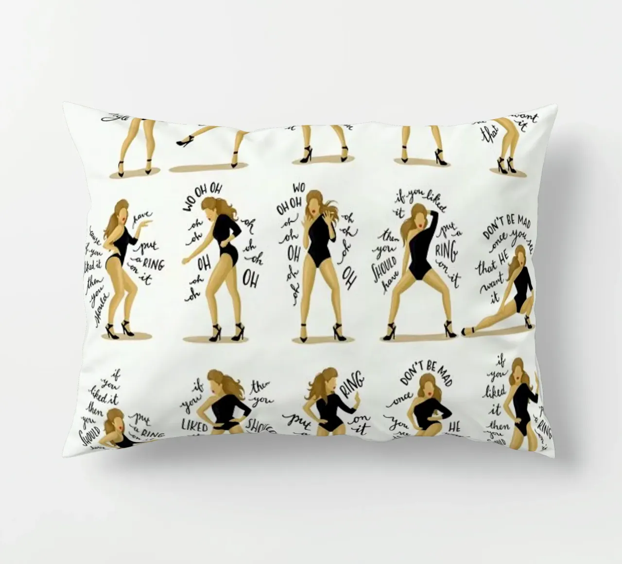 Single Ladies - Draw Me A Song Project cuscino da Nour Tohme