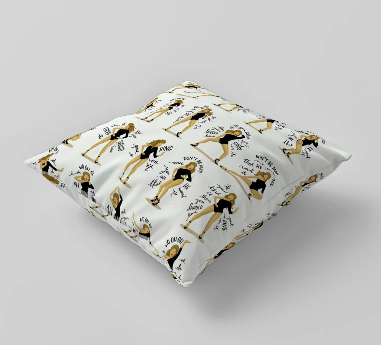 Single Ladies - Draw Me A Song Project cuscino da Nour Tohme