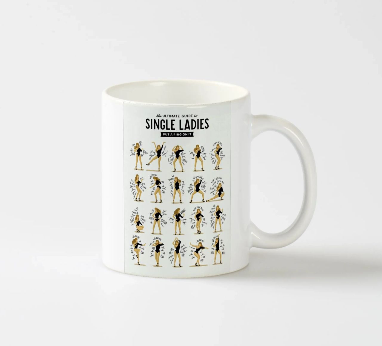 Single Ladies - Draw Me A Song Project tazza in ceramica da Nour Tohme
