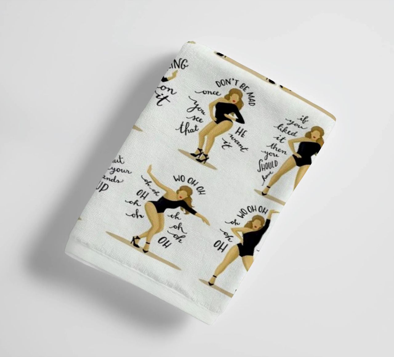 Single Ladies - Draw Me A Song Project Handtuch von Nour Tohme