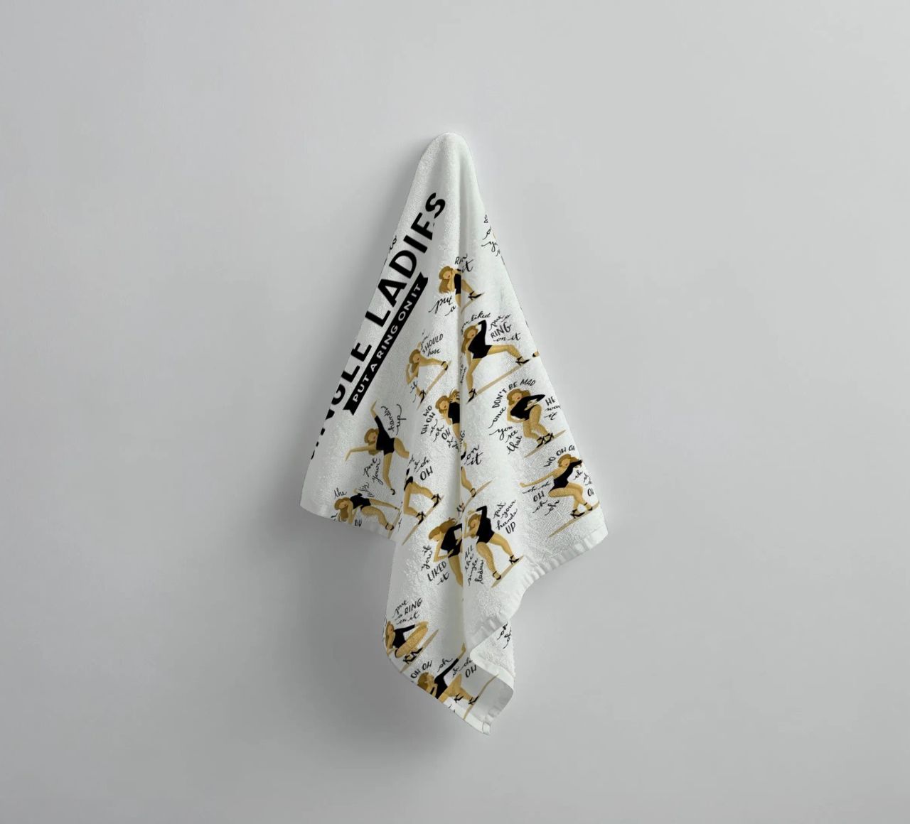 Single Ladies - Draw Me A Song Project Handtuch von Nour Tohme