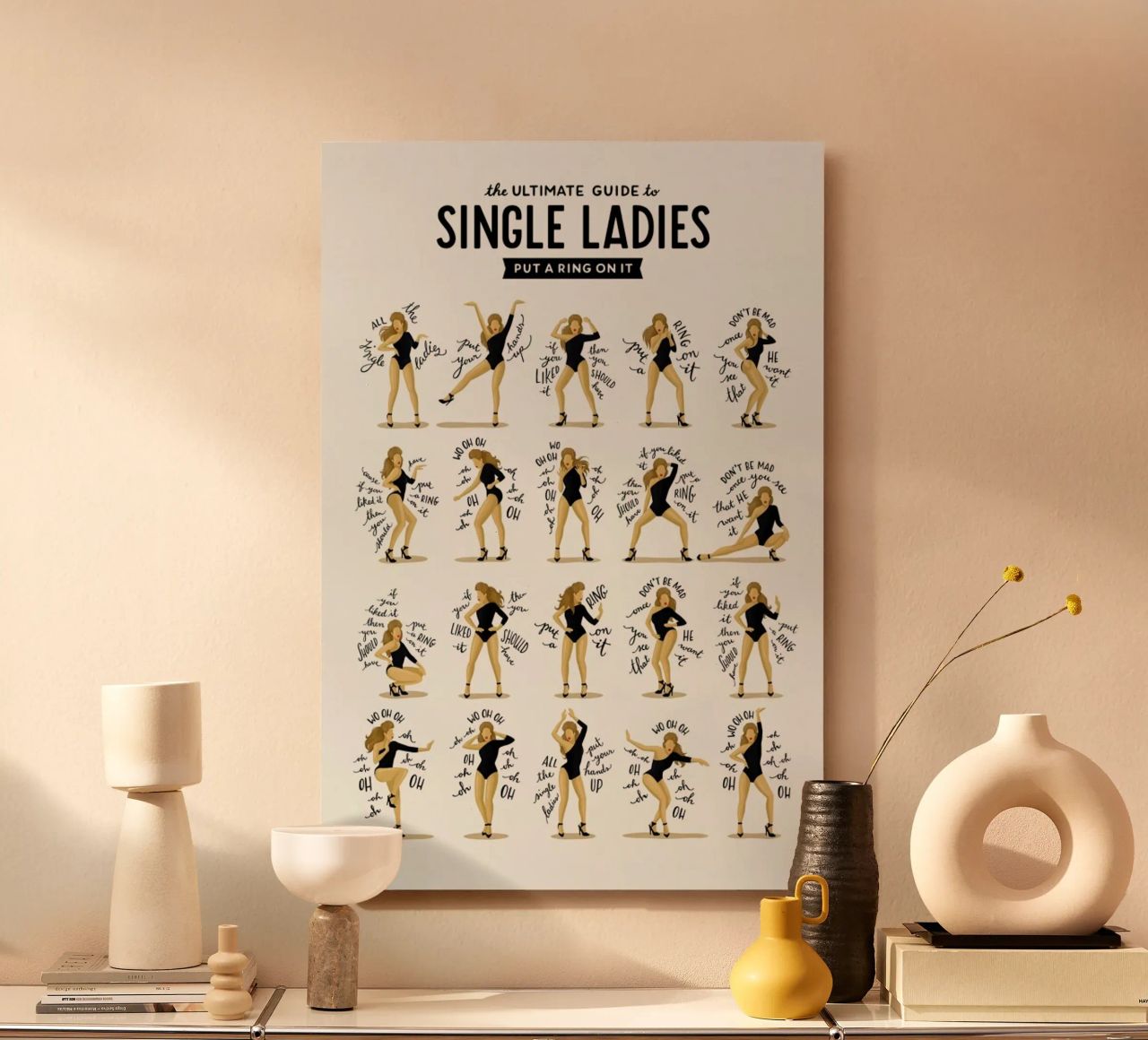 Single Ladies - Draw Me A Song Project alluminio dibond da Nour Tohme