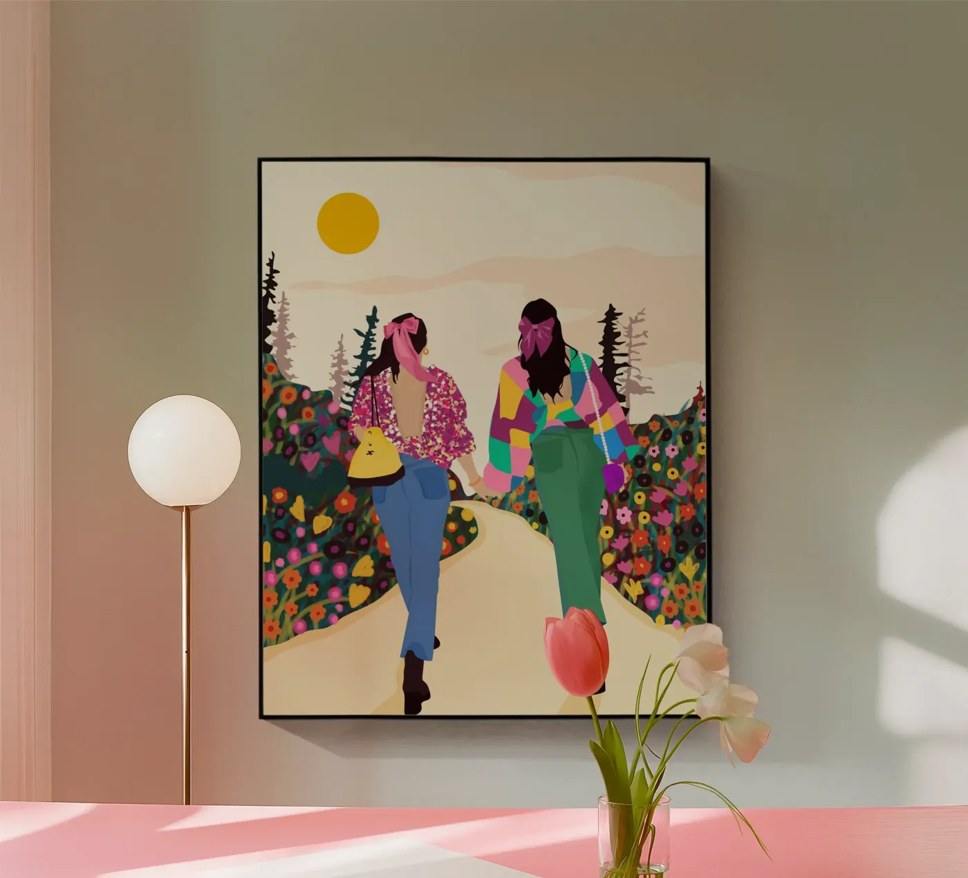 Besties acrylic glass by 83oranges.com