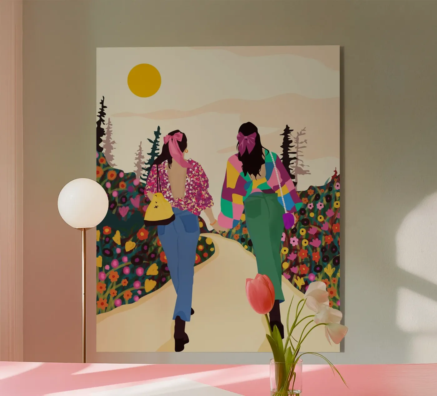 Besties acrylic glass by 83oranges.com