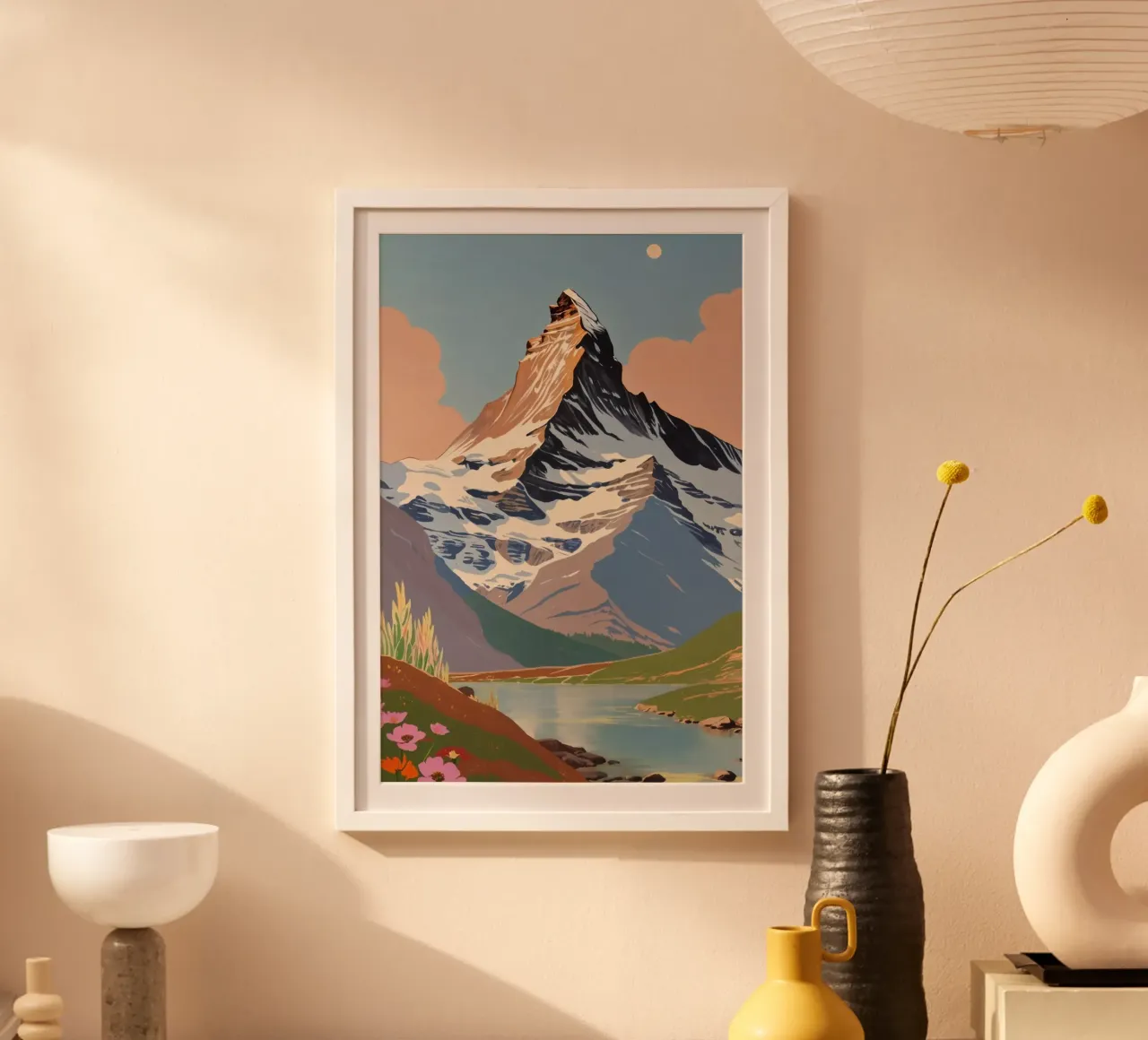 Cervino: Risveglio di primavera | Impianto 2 poster con telaio in plastica da AlbertKlee