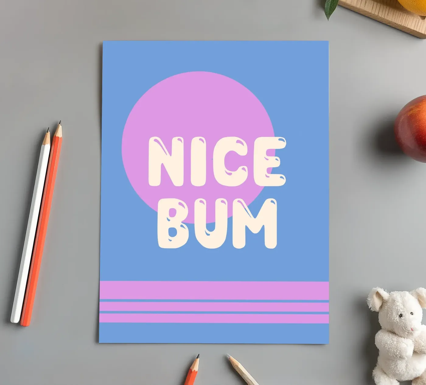 Nice Bum sticker sheet by MODERN NUANCE