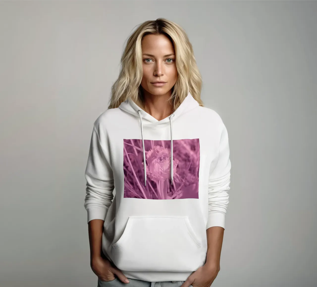 Tulipano in luce infrarossa felpa con cappuccio da Alexandra Joseph Fotomomente