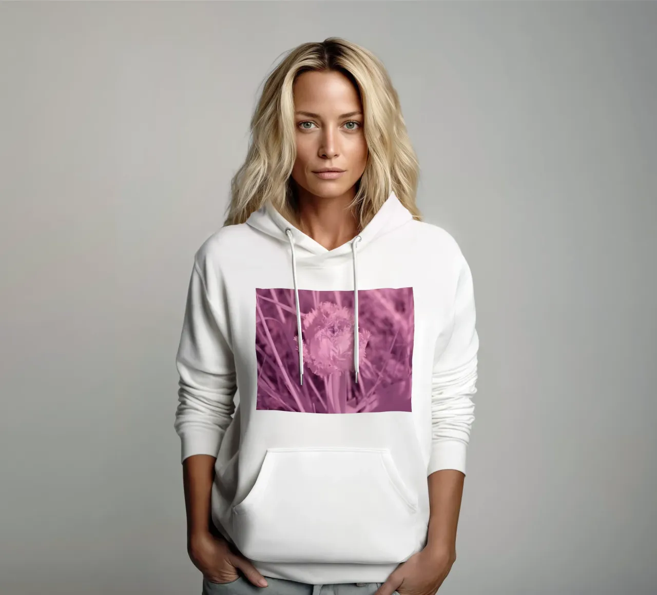 Tulipano in luce infrarossa felpa con cappuccio da Alexandra Joseph Fotomomente