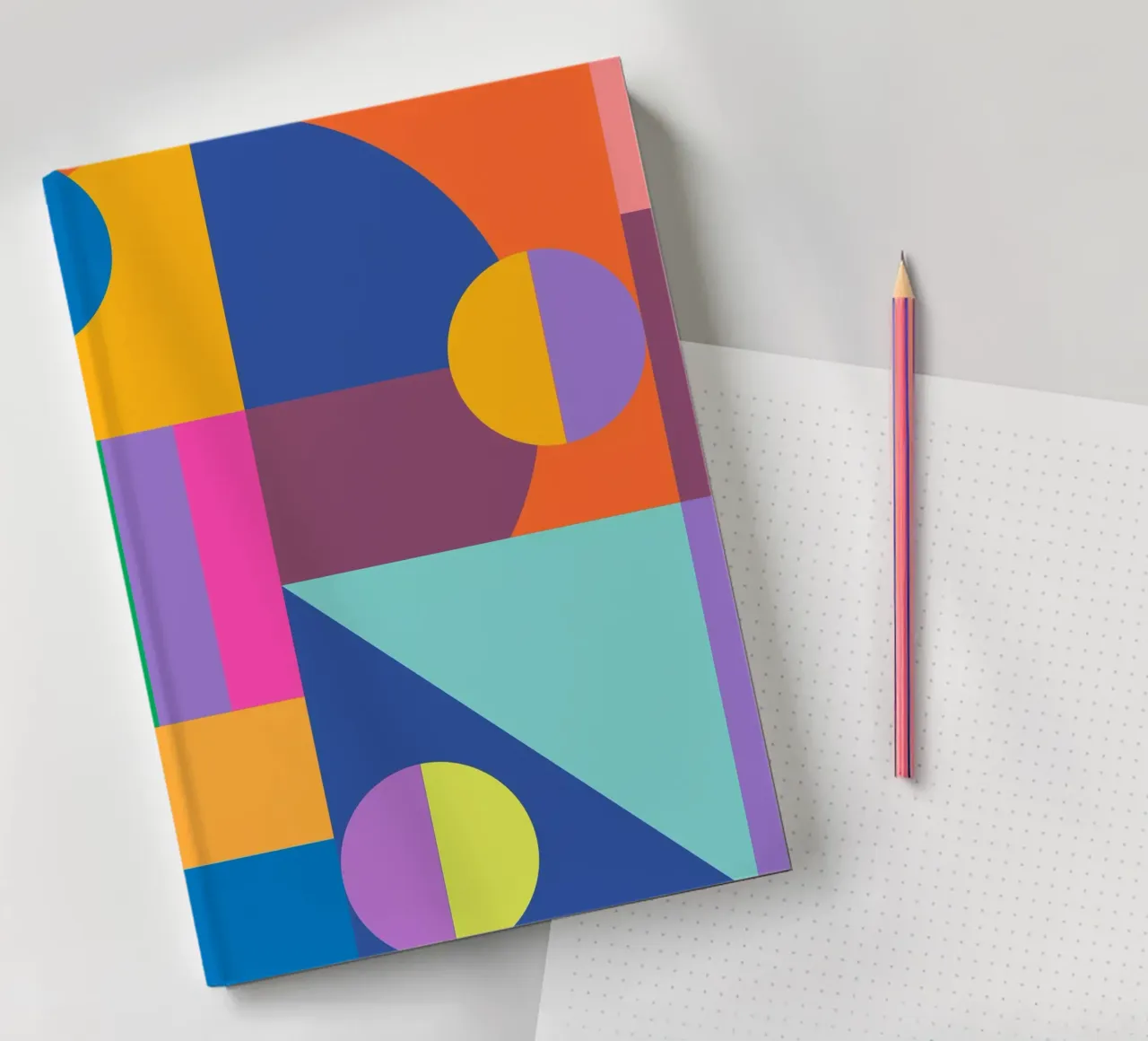 Retro Geometric Art Notizbuch von good-vibes