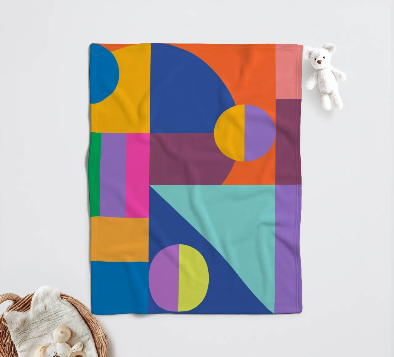 Retro Geometric Art coperta in pile da good-vibes