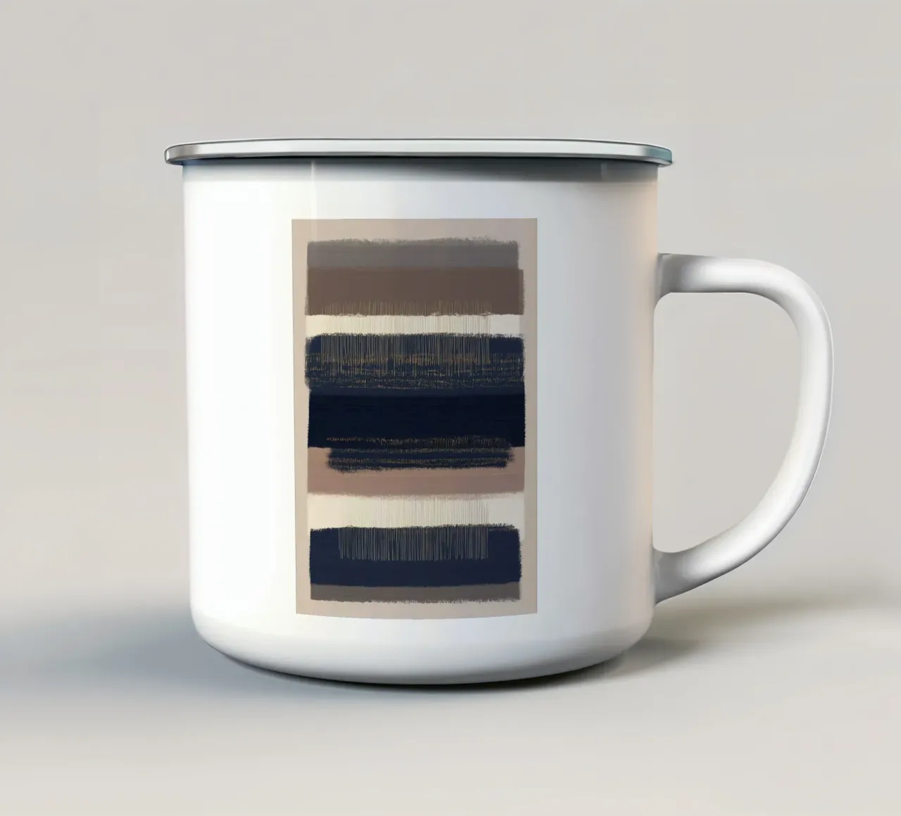 Orizzonti di strisce silenziose tazza in smalto da Carinaprint