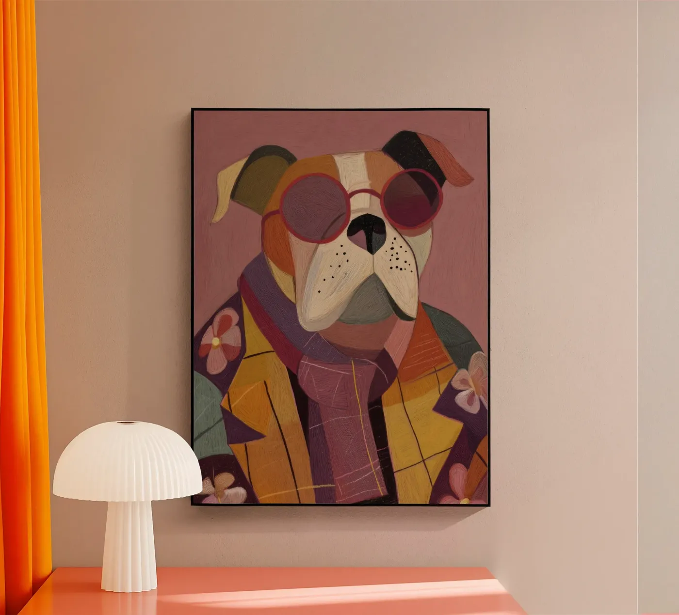 Stylized Dog Acryl-Glas von Rustic Grace Studio 02