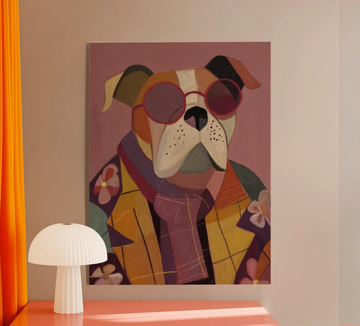 Stylized Dog Acryl-Glas von Rustic Grace Studio 02