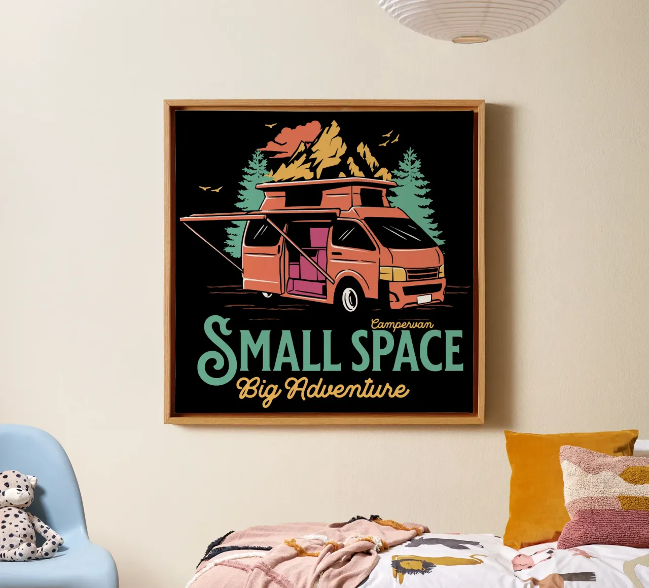 Small Space canvas with Floater frame by Gunawan Rb