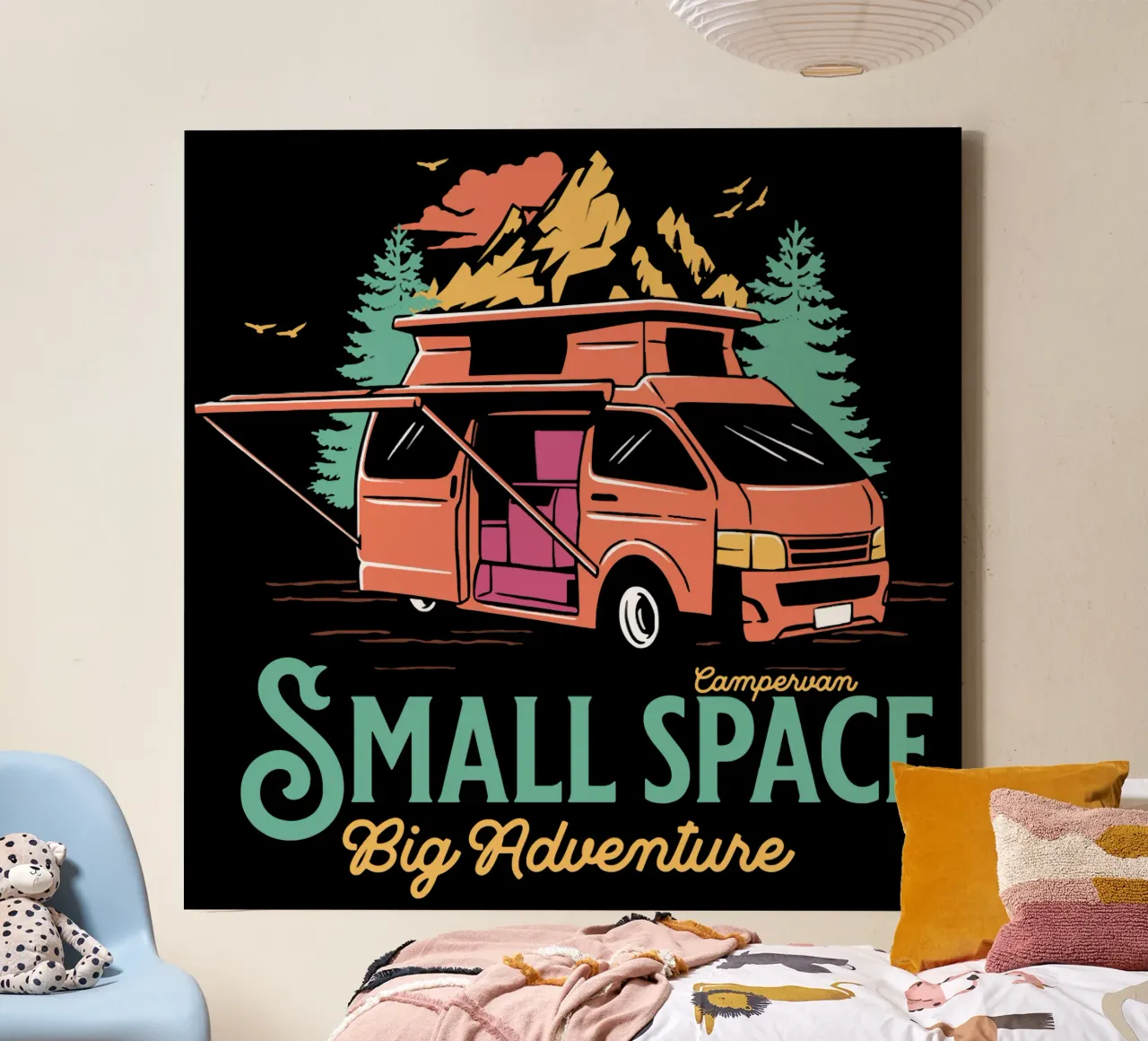Small Space canvas with Floater frame by Gunawan Rb