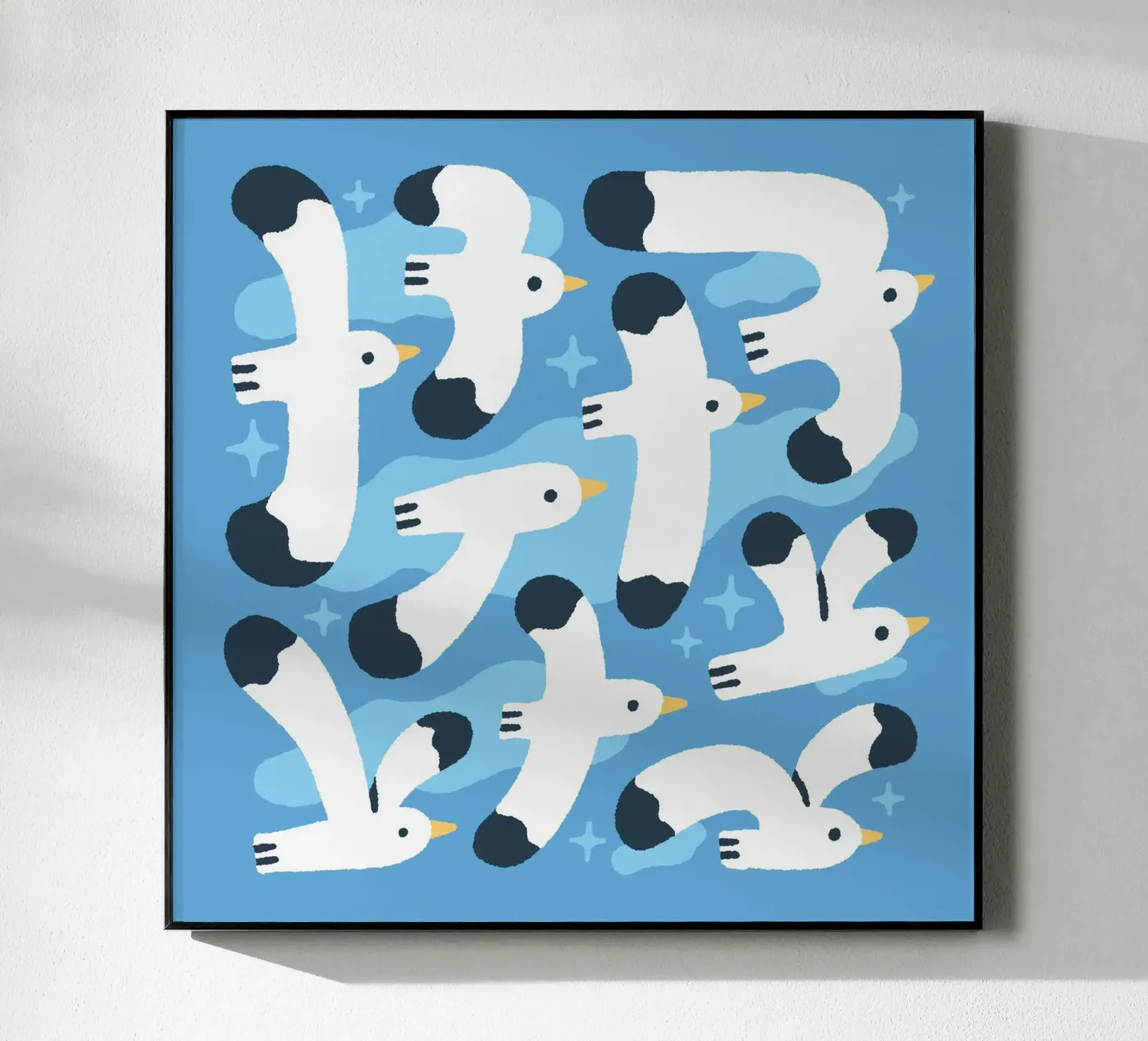 Seagulls acryl van sashakolesnik