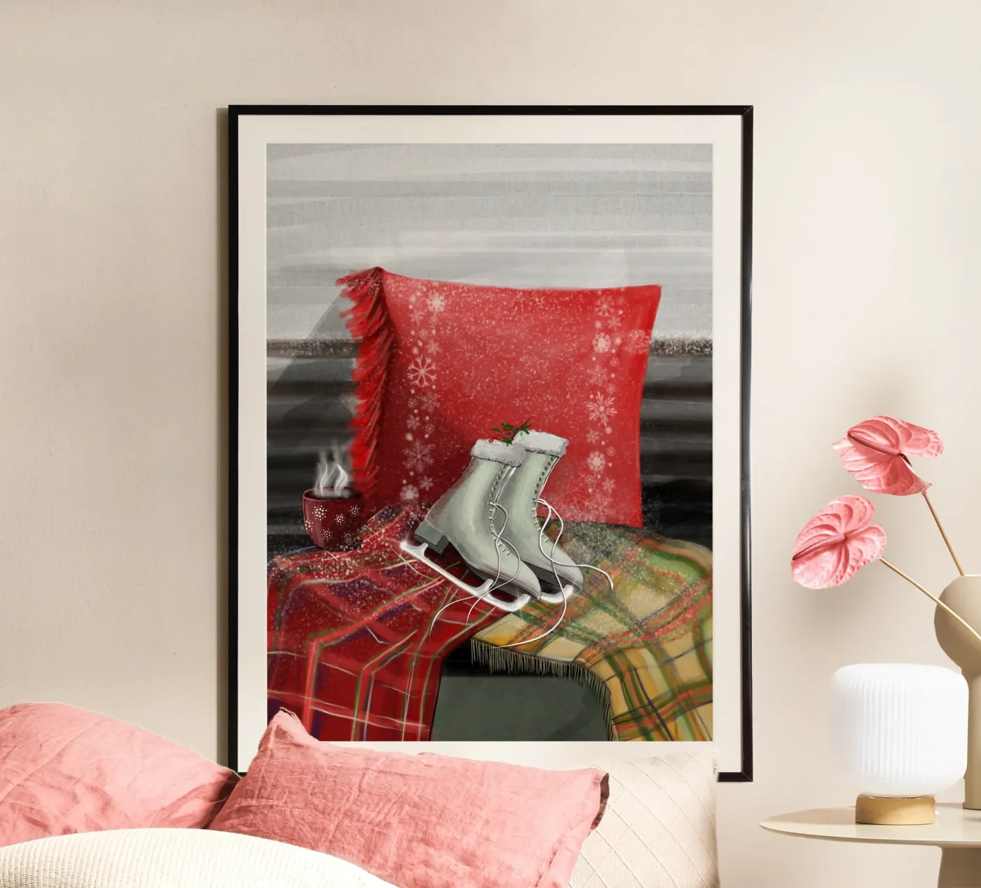 ice skates poster da by elle arts seasons