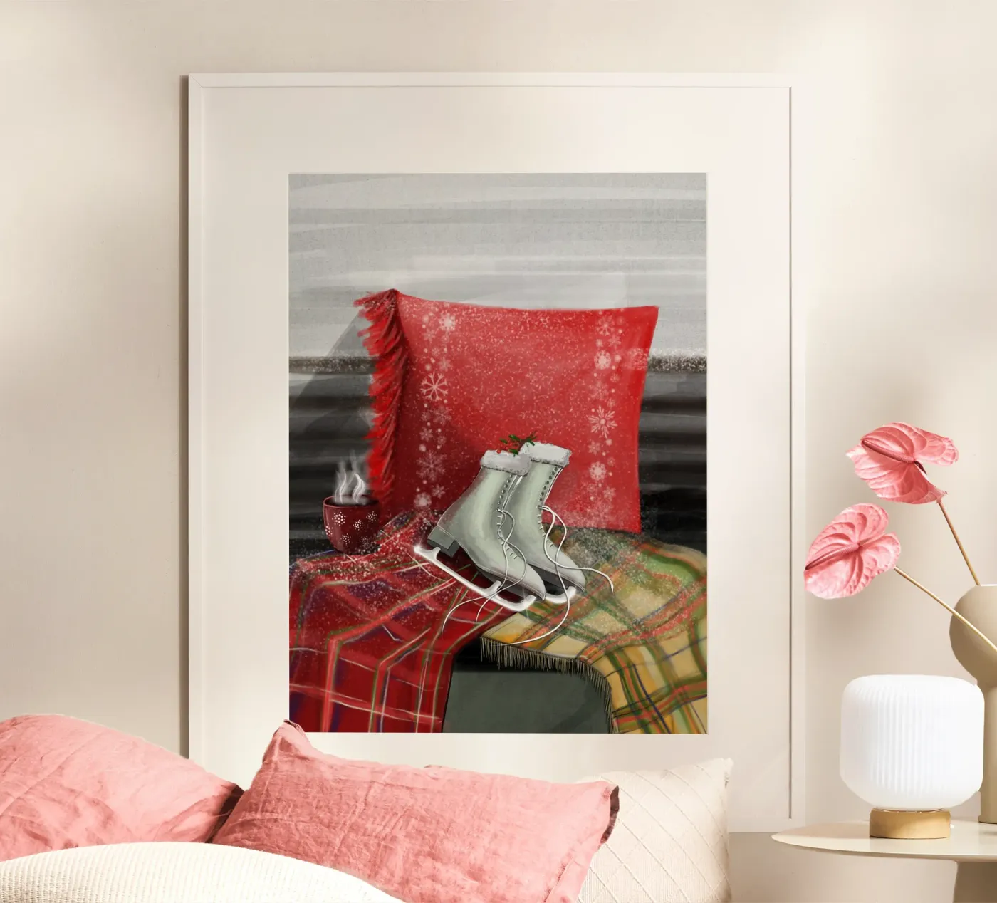 ice skates poster da by elle arts seasons