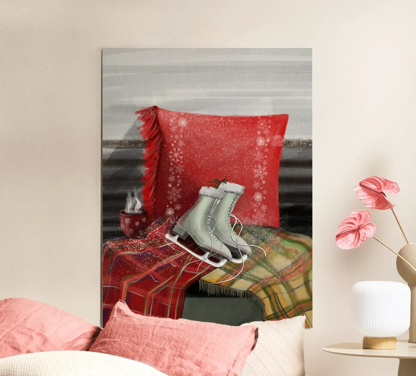ice skates poster da by elle arts seasons