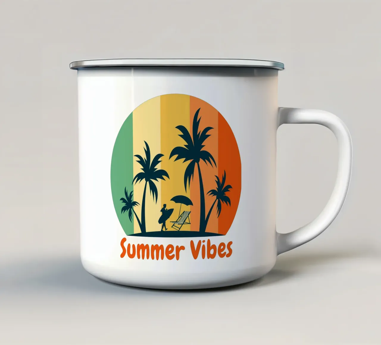 Vibrazioni estive tazza in smalto da Unique Urban Life