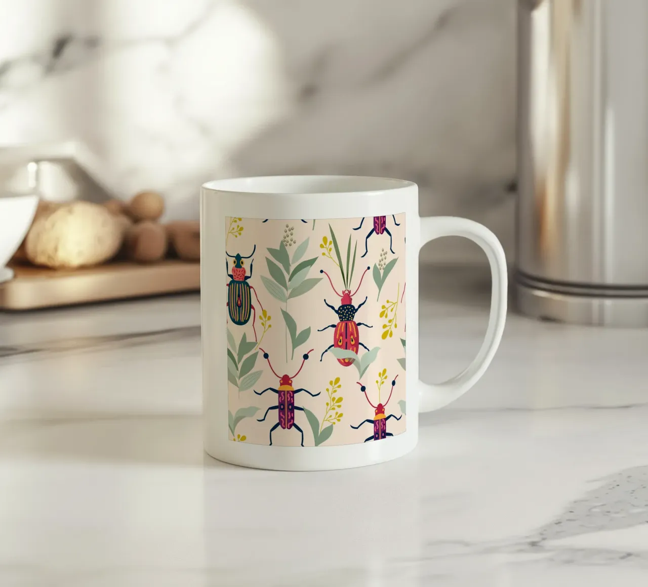 Summer Bugs ceramic mug by 83oranges.com