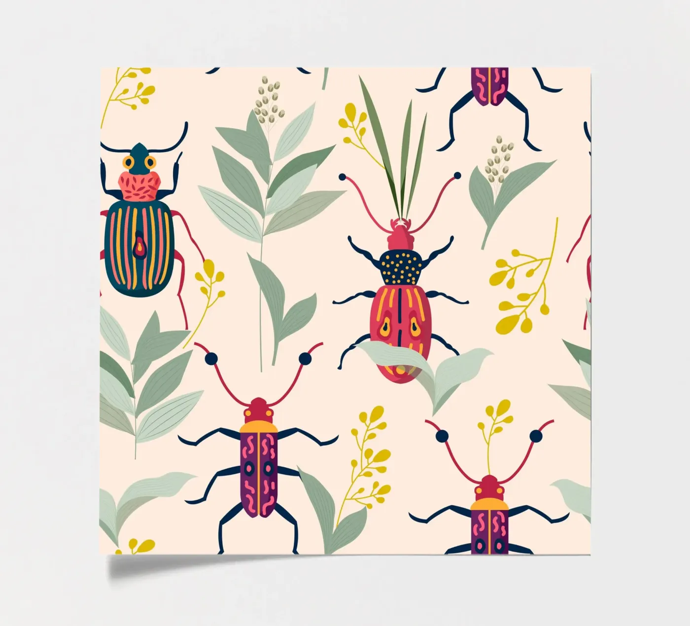 Zomer insecten stickervel van 83oranges.com