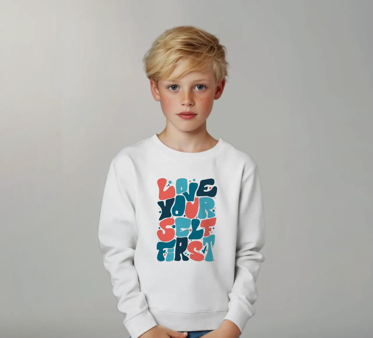 Love Yourself First felpa bambino da LIMITED EDITION LETTERS