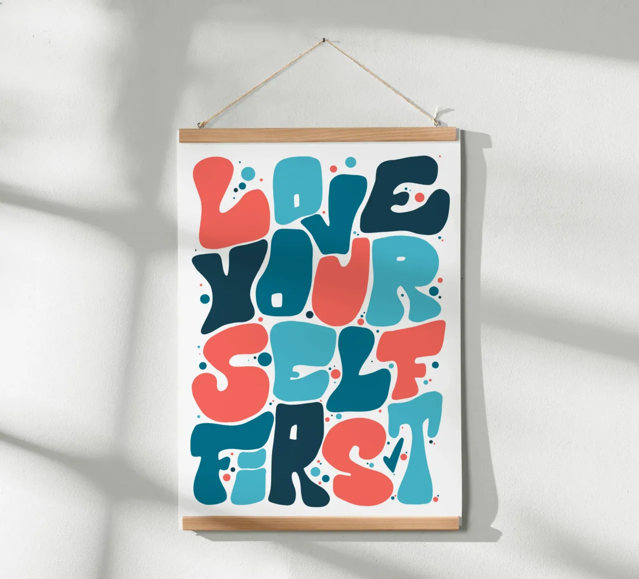 Love Yourself First poster con telaio in plastica da LIMITED EDITION LETTERS