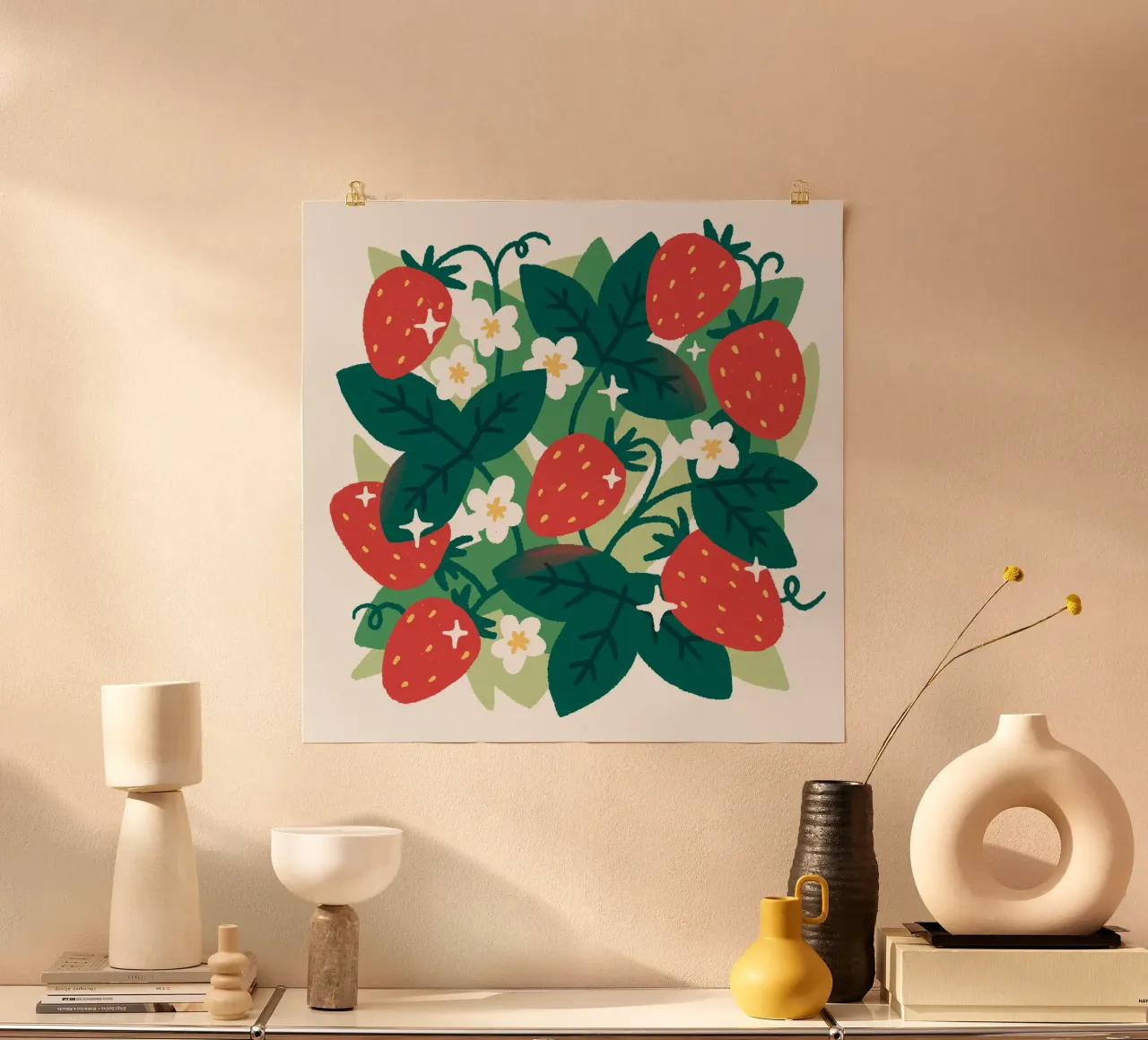 Strawberries poster da sashakolesnik