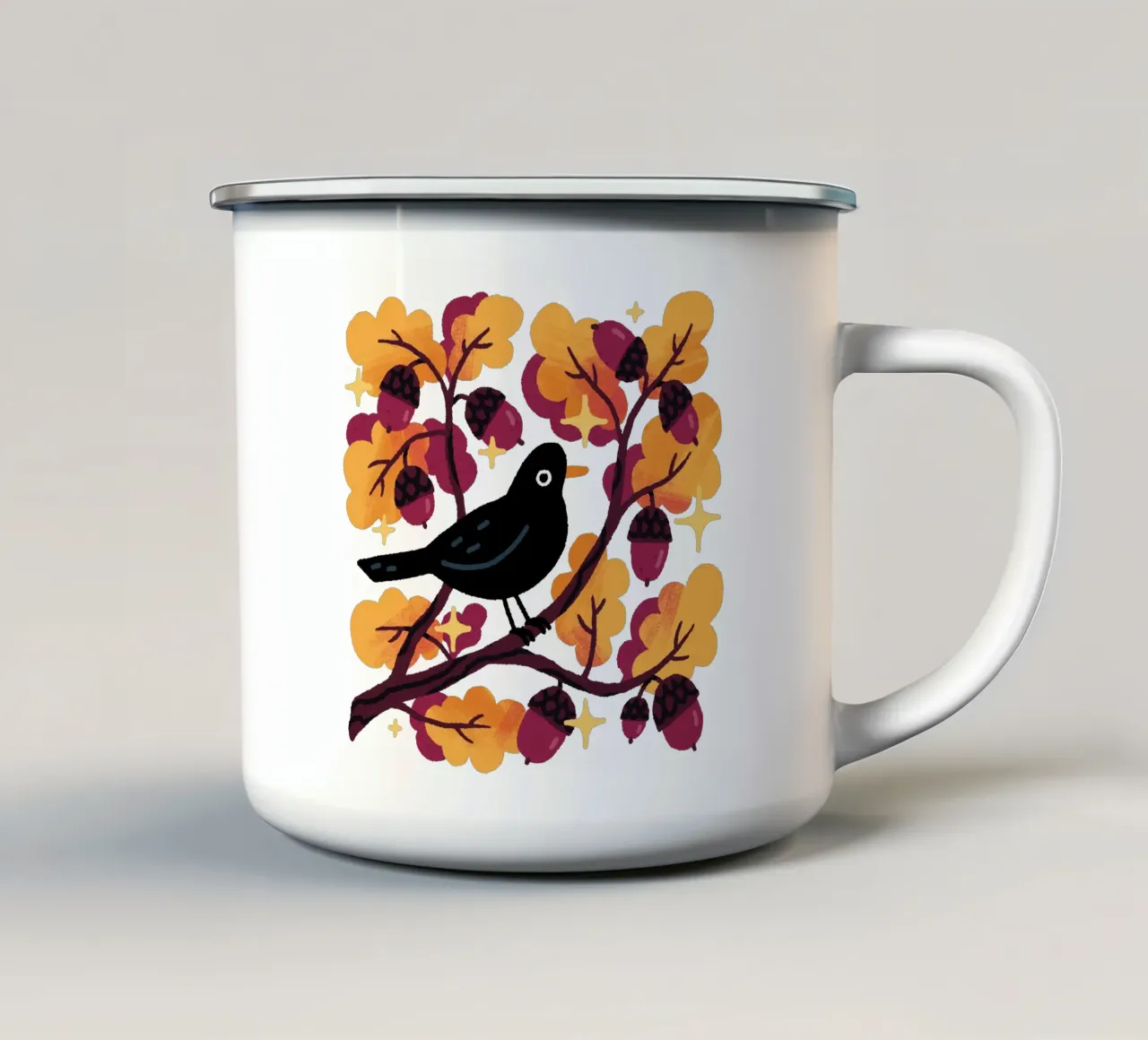 Blackbird tazza in smalto da sashakolesnik