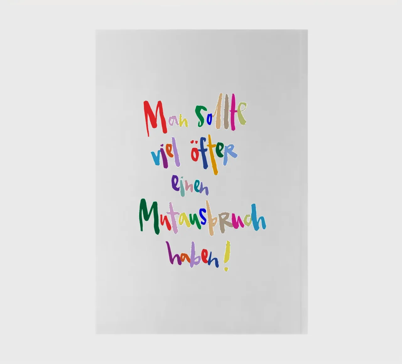 Mutausbruch bunt notebook by Brushmeetspaper