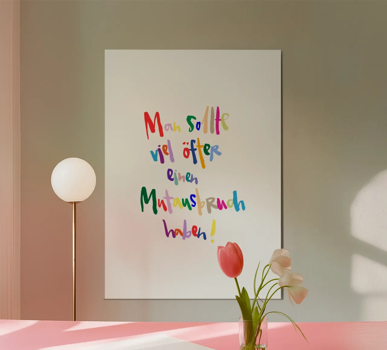 Mutausbruch bunt poster con telaio in plastica da Brushmeetspaper