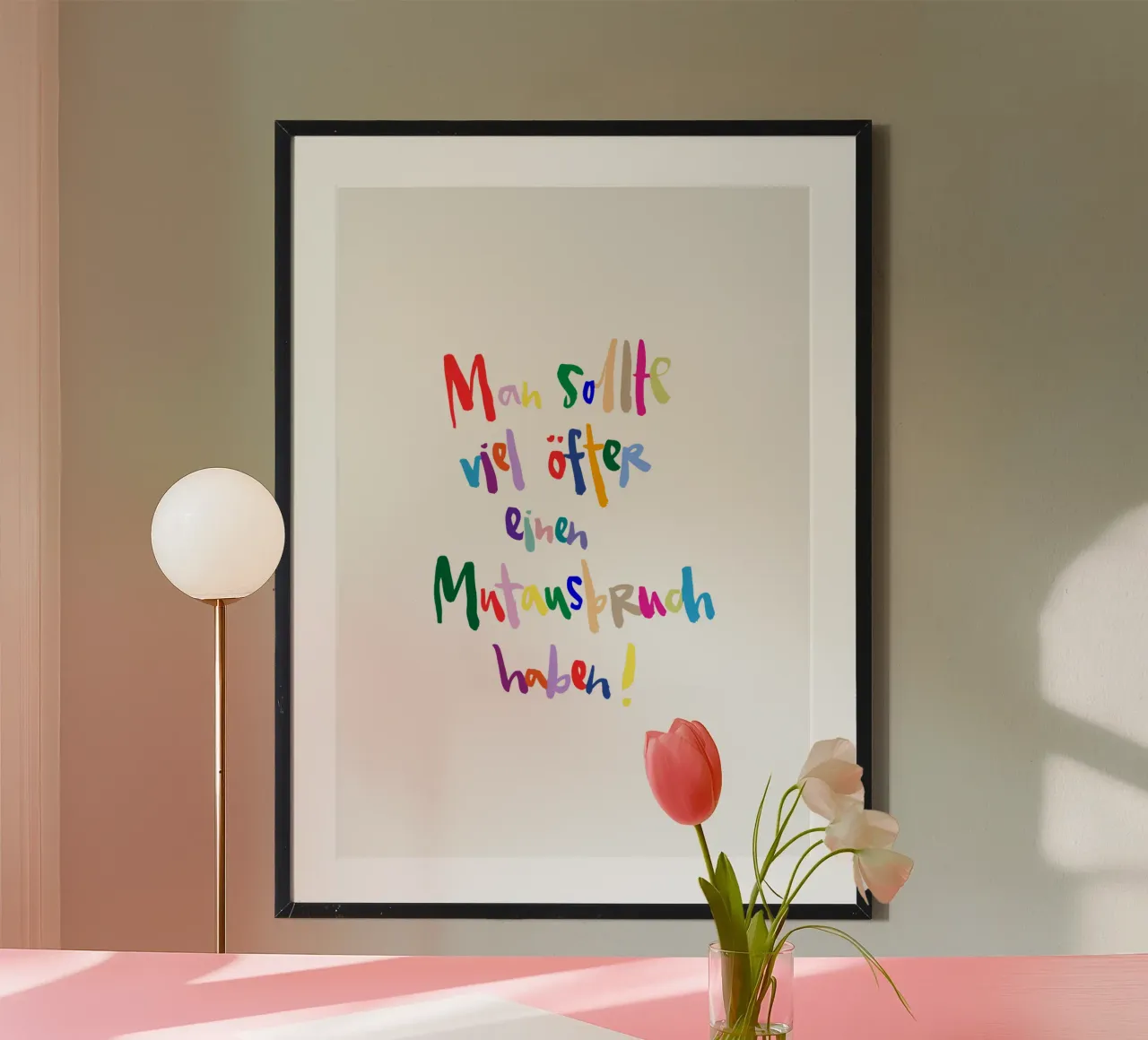 Mutausbruch bunt poster con telaio in plastica da Brushmeetspaper