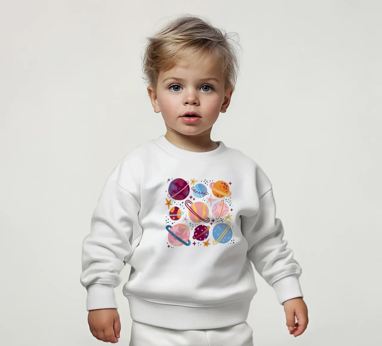Planets baby sweatshirt by sashakolesnik