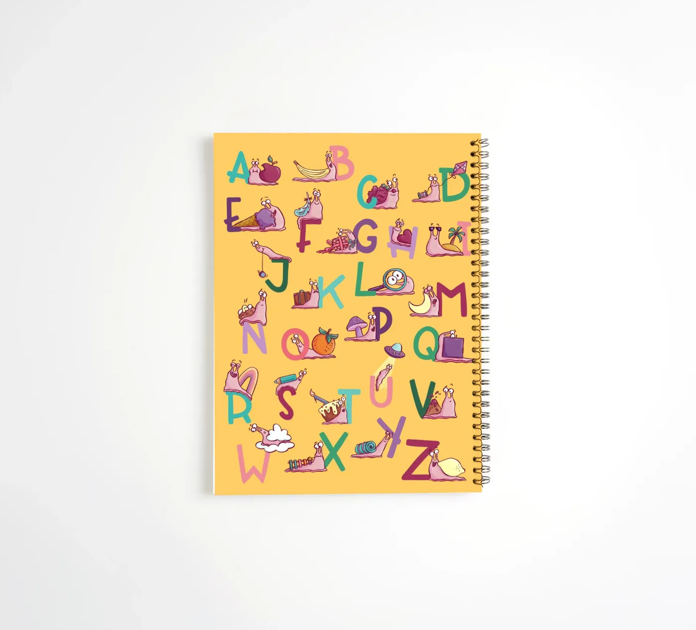 Alphabet ABC de l'escargot carnet à spirale de Sandy Thissen